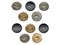 Slithering Snake Solid 0.6" (15mm) Round Metal Shank Buttons for Sewing - Set of 10